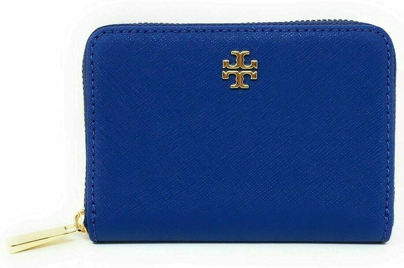 Tory Burch Emerson Zip Coin Case in Regal Blue