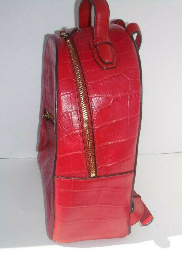 croc embossed mini backpack Tory Burch Croc Embossed Mini Backpack