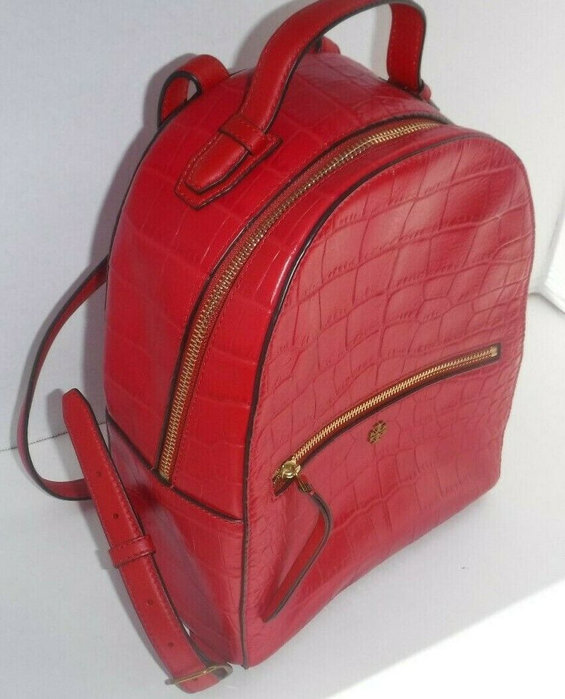 Tory Burch Croc Embossed Mini Backpack