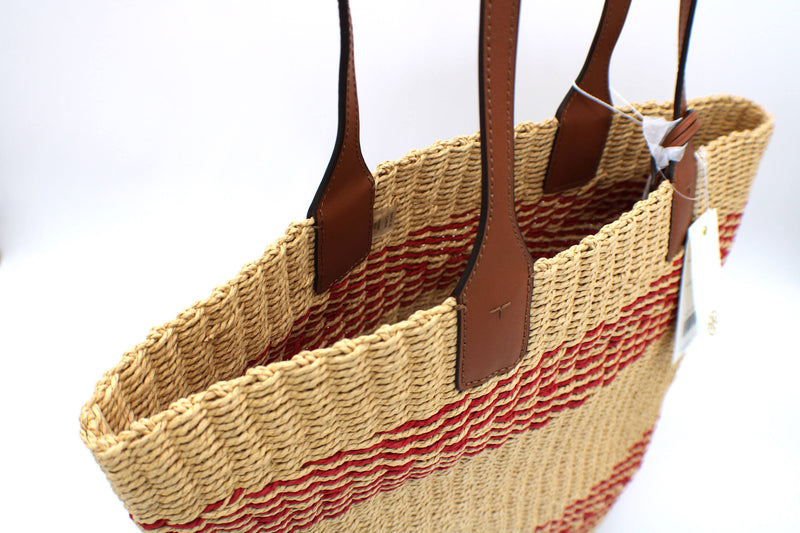 Tory Burch Miller Straw Striped Tote